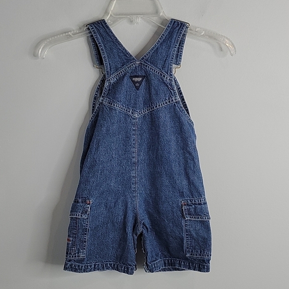 OSHKOSH boys Denim Shortalls OVeralls jeans 36 Mos - Picture 6 of 9